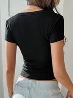 2026 spring and summer European and American Y2K sexy style summer short-sleeved vest T-shirt women's clothing