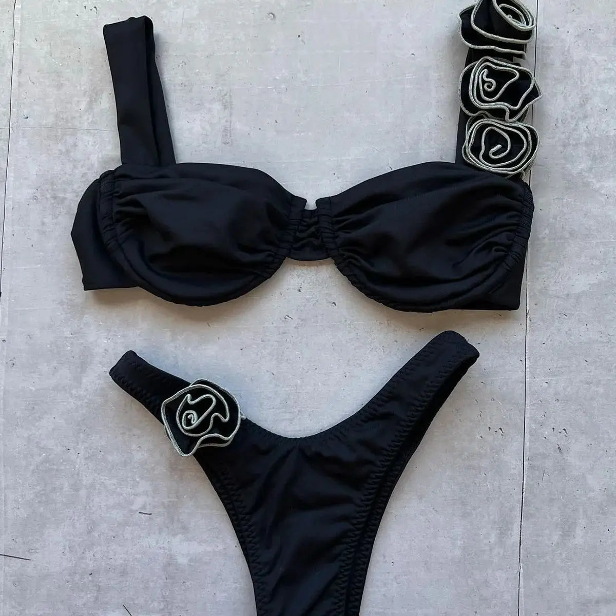DEKA Brazilian Micro Floral Bikinis Set New Women Thong Swimsuit Sexy Female Push Up Swimwear Bathing Biquini Swimming Suits