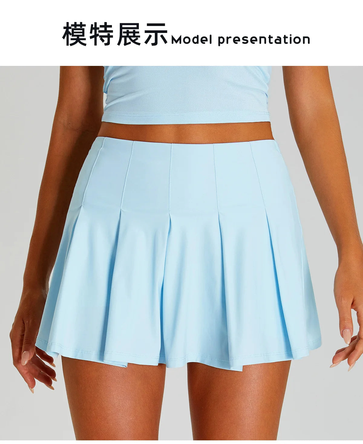 Fitness Tennis Short Skirts Women's Quick Cooling Sensation Sunscreen Pleated Skirt Outdoor UV Resistant Dance Golf Yoga Clothes