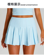 Fitness Tennis Short Skirts Women's Quick Cooling Sensation Sunscreen Pleated Skirt Outdoor UV Resistant Dance Golf Yoga Clothes