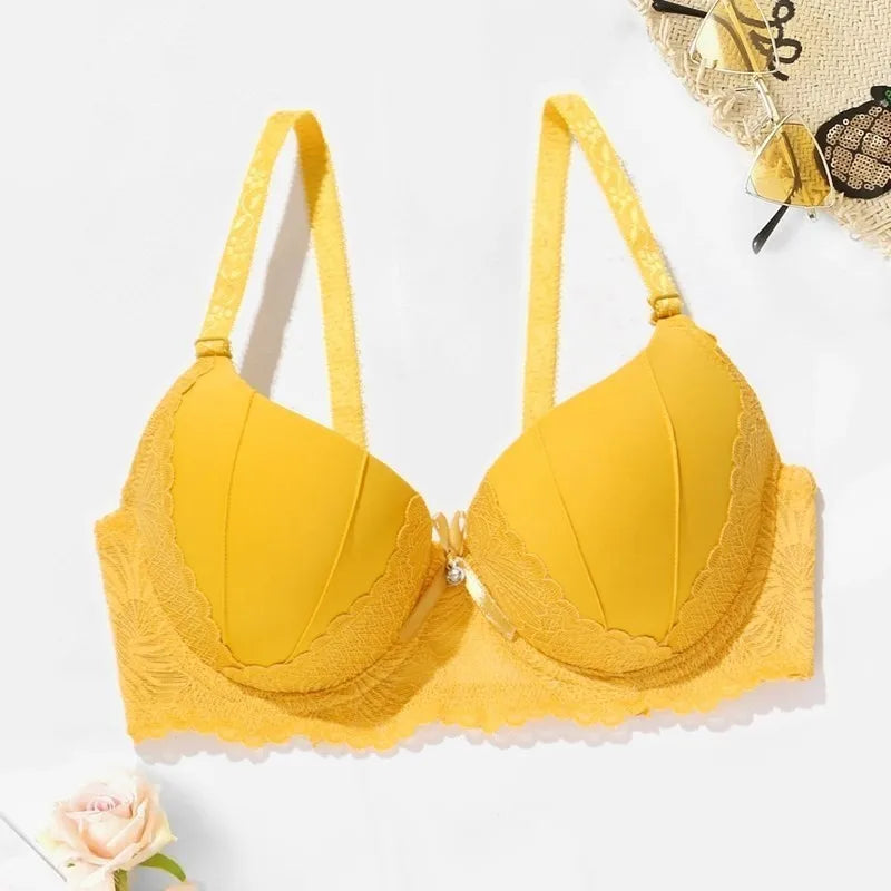 Beauwear Women's Big Size Brassiere with wire Floral Lace Underwear Push Up Bras