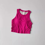 Women's Quick-Drying Breathable Yoga Vest for Fitness And Pilates Tight-Fit Exercise Top with Fixed Chest Cushion