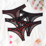 5pcs/Set Print Design Sexy Women thongs Fashion New Panties Underwear Breathable Comfortable Lady G-string Elegant Sexy Lingerie