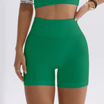 High-waisted Yoga Pant For Women, Designed To Lift And Shape, Tight-fitting With Solid Color And Ribbed Texture, Sports Shorts