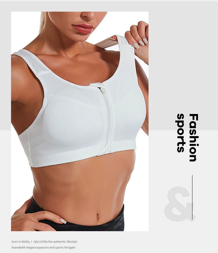CZGUKES-2XL Popular Sports Top Yoga Bra Women's Shockproof Sports Shirt Sports Bra Front Zipper Women's Push Up Bra Sportswear