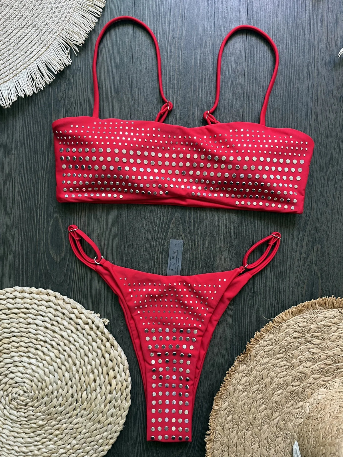 2026 New Sexy Diamond Bikini Women Swimsuit Bandeau Biquini Push Up Swimwear Female Shiny Bathing Suits Bodysuit Beachwear