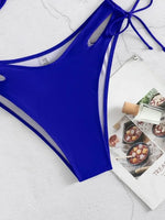 Women Sexy Black Push Up Bikini Set Micro Bathing Suits Swimwear Thong Swimsuit Two Pieces Swimming Suit Beachwear Biquini Blue