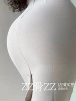 WOMENGAGA Mid Length Skirt For Elegance Apricot Slim Mini Dress Sweet Sexy Korean Women 2023 Skirts High Waist Fashion HGR0