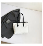 Large Capacity Printed Tote Bag, Fashion and Versatile Casual Single Shoulder Handbag with Pendant, College Style Women's Bags