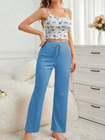 New Women's Pajamas Home Clothes Summer Sexy and Comfortable Printed Straps Casual Wide Leg Pants Pajama Set Hot Selling Y2K
