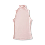Spring Pure Desire Hot Girl Style Elastic Slim Fit Half High Collar Inner Layer Base Shirt Vest Solid Color Casual Fashion L25M