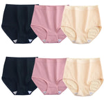 6Pcs/Set Women Cotton Panties High Rise Briefs Female Breathable Underpants Sexy Lingerie Tummy Control Underwear M-XXXL