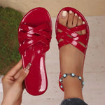 Women Slippers Open Toe Beach Sandals Flat Bottom Non-slip Slippers Sexy Outdoor Fashion Shoes Female Designer Slides Woman
