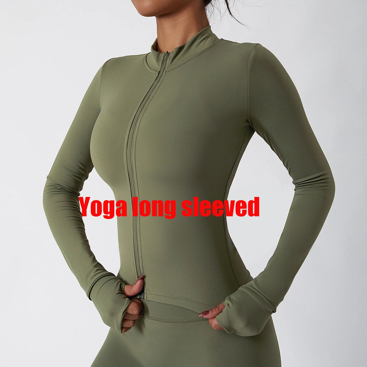 Yoga Shirts For Women Zipper Long Sleeve Fitness Jacket Running Gym Clothes Workout Dry Fit Breathable High Elastic Sports Top