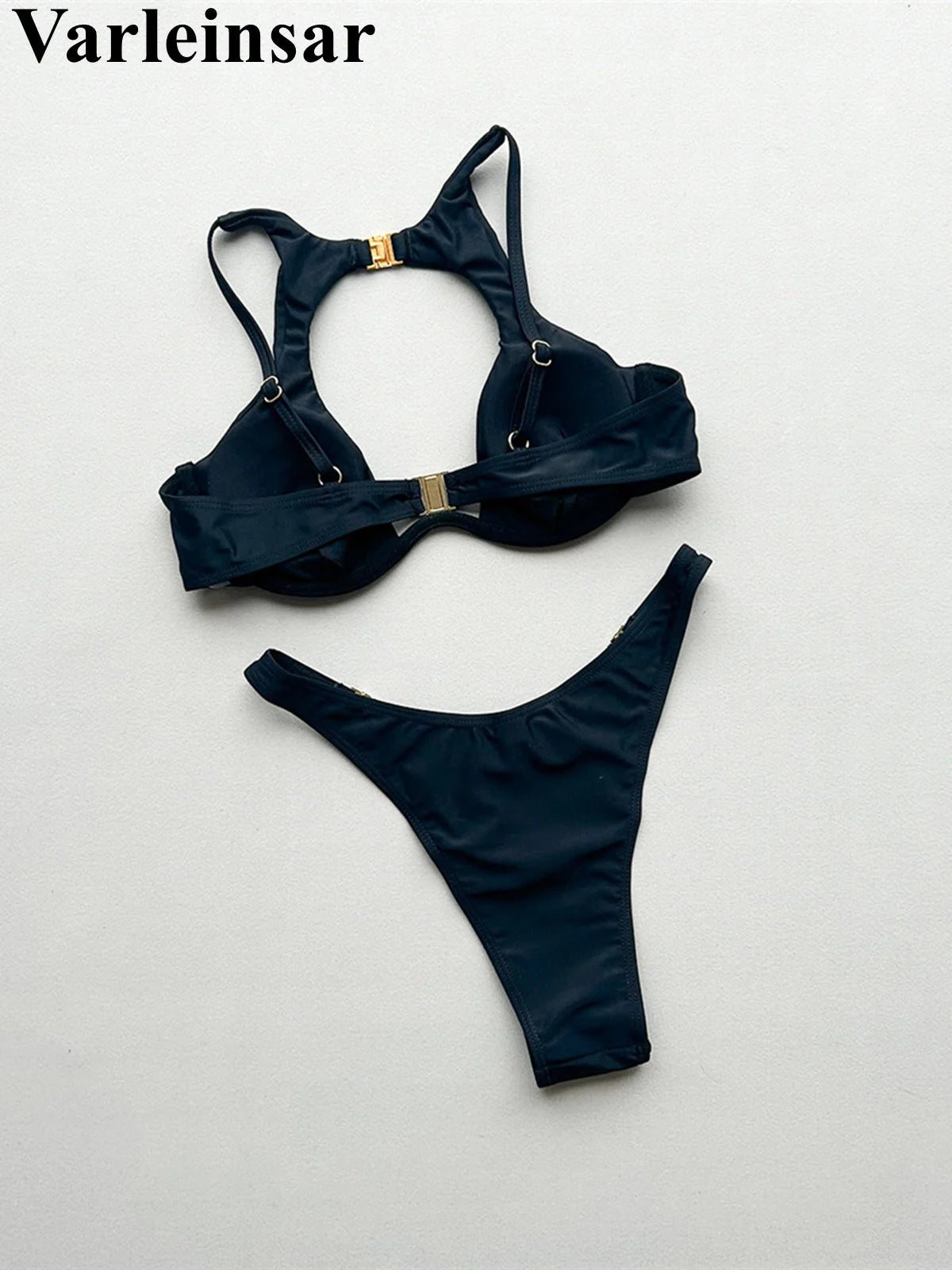 3PCS With Skirt Underwired Cut Out Bikini Women Swimwear Female Swimsuit Three-pieces Bikini Set Bather Bathing Suit Swim V7733