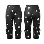 Summer Women Capri Pants with Bows Mid Rise Skinny Side Split Hem Pants Casual Jogging Leggings for Office Daily Street Wear