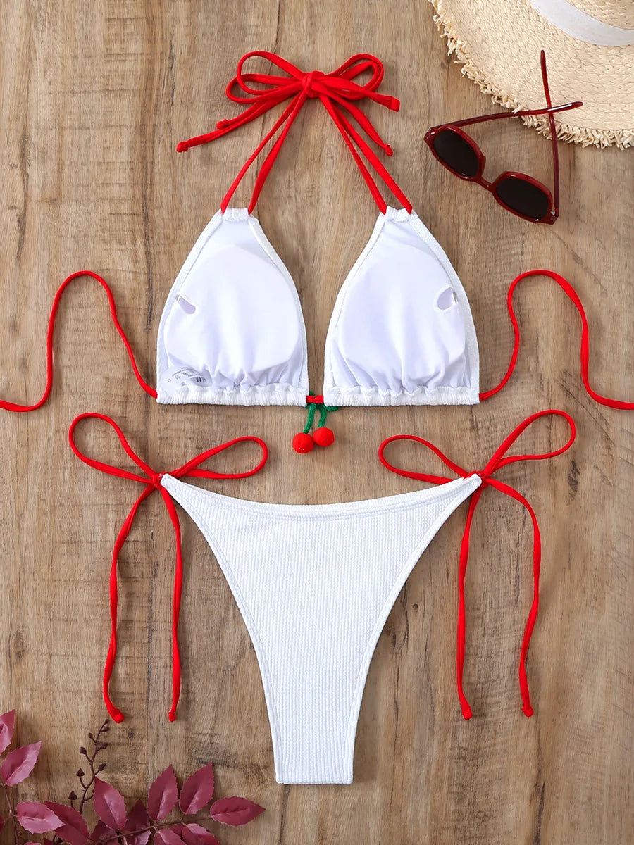 Strawberry Designer Bikini Female Swimsuit Women Thong Swimwear Two Pieces Bikini Set Brazilian Bather Bathing Suit Swim Wear