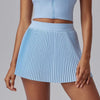 Women's Fitness Pants Skirt Accordion Pleated Design Anti-Light Leak Fake Two-Piece Set 2025 New Style