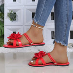 Summer Elegant Round Headed Sexy Flower Women's Casual Sandals FashionableNew Comfortable Slides Women Sandals