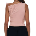 Sexy Shoulder Yoga Top Sleeveless Fitness Women Solid Color Gym Shirt Breathable Quick Dry Running Vest Sportswear