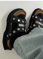 2025 Brand New Big Size 45 Denim Leisure Mules Shoes Women Trendy Comfy Walk Casual Clogs Flats Outdoor Slipper Men Slides