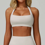 Woman Bra Gym Underwear Yoga Sport Bra Outdoor Jogging Hanging Neck Shoulder Strap Fitness Sports Bra Breathable Sexy Female Top