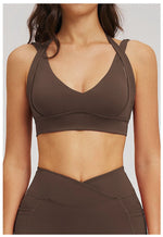 Workout Clothes Woman Gym Top Breathable Sports Bra Fitness Trainning Shoulder Strap Yoga Bra Outdoor Jogging Push Up Underwear