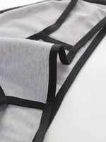 Women Ribbed Contrast Trim High Cut Bikini Panties Soft Breathable Cotton Crotch Low Rise Daily Comfort Underwear Briefs C820