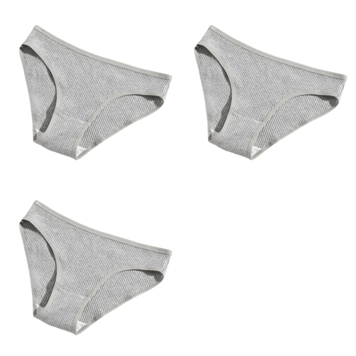 3Pcs/Set Cotton Panties Women Low Waist Underwear Seamless Briefs Solid Color Sports Breathable Underpants Female Lingerie
