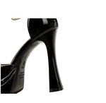 BIGTREE Model Catwalk Sequined Platform Pumps for Women Sexy Bowknot Party Nachtclub Stripper Heels Pole Dance Shoes Size 34-40