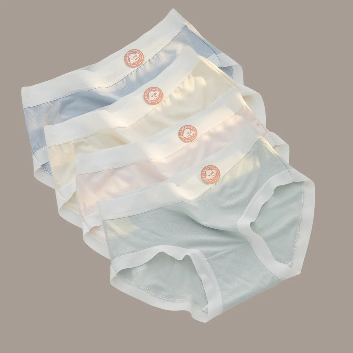 4Pcs/Set Women Low Waist Panties Breathable Comfy Briefs Soft Underwear Female Underpants Solid Color Sexy Lingerie M-XL