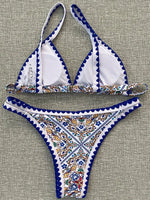 New 2025 Vintage Printed Bikini Women Swimsuit Female Swimwear Two-pieces Bikini set High cut Sexy Bather Bathing Suit Swim Lady