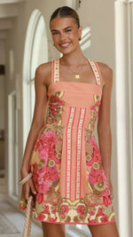 Fashion Color Bohemian Style Print Dress Women Summer New A-line Sleeveless Short Dresses Vacation Commuting Clothing Vestidos