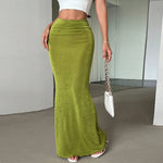 Dresses 2025 Woman Slim Fit Hip-hugging Fishtail Skirt Solid Color Simple Style All-match Temperament Elegant Beachwear Trendy
