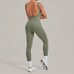 Women's Seamless Yoga Jumpsuits Fitness Sports Hip-lifting Beauty Back Sleeveless One-Piece Training Workout Running Bodysuits