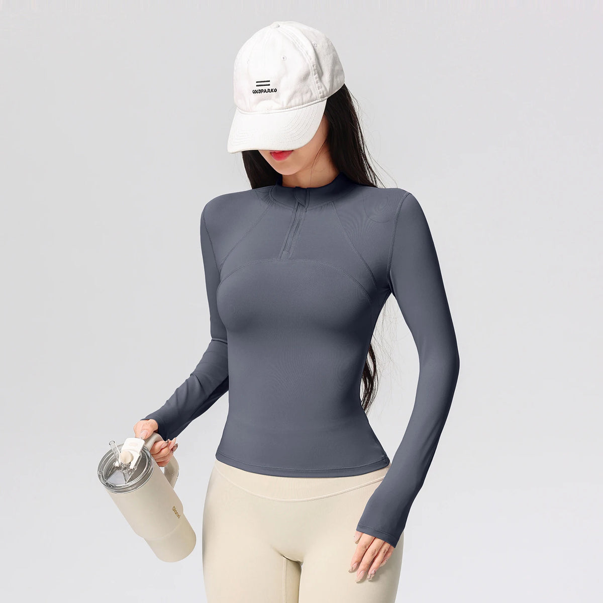 Women's Long Sleeve Yoga Training T-Shirt Horse Riding Sports Fitness Active Wear Top Comfortable Breathable Workout Shirt