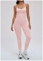 Yoga Short Sets Women Shockproof Slim Back Cross Sports Vest High Waist Leggings Fitness Suit Outdoor Gym Running Set Tracksuit