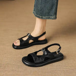 Spring and Summer New Model Fashion Low Heel Women's Shoes Fish Mouth Open-toe Buckle Casual Student Women's Sandals High 2.5cm