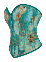 New court style corset corset corset green bee jacquard fabric slimming body shaping coat