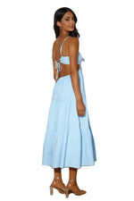 Spaghetti Strap Vacation Long Dress For Women Summer 2025 Fashion Elegant Sleeveless Backless Hollow Out Vestidos Party Dresses