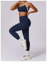 Women's Neck Hanging Back Beauty Yoga Bra Quick Drying Sports Underwear Gym Push Up Workout High-intensity Running Fitness Vest