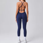 Women's Yoga Jumpsuits Sports Fitness Hip-lifting Cross Beauty Back Adjustable Straps One-piece Training Workout Gym Bodysuits