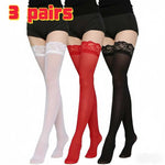 Stockings Sexy Lace for Women Summer Stockings JK Girl Socks Tight Breathable Stockings Fashion Versatile Style Black White Red