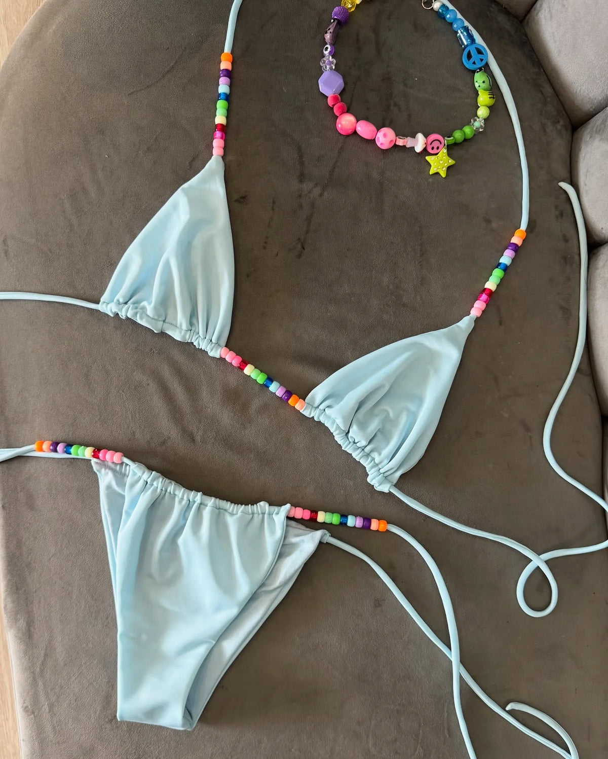 Micro Bikinis 2025 Push Up Women Swimsuits Sexy Swimwear Brazilian Bikini Set Solid Biquini Bead Swimsuit Summer Beachwear