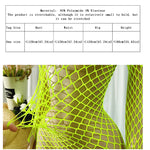1 PC Women Sheer Mesh Long Sleeve Beach Cover Up Sexy See-Through Fishnet Bodycon Dress for Summer No Bikini Included