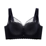 Women's Full Coverage Wire Free Bra Non-Foam Lace Bra Thin Sexy Lace Bra Plus Size 36-46CDE Push Up for Women Thin Latex Bra 46E