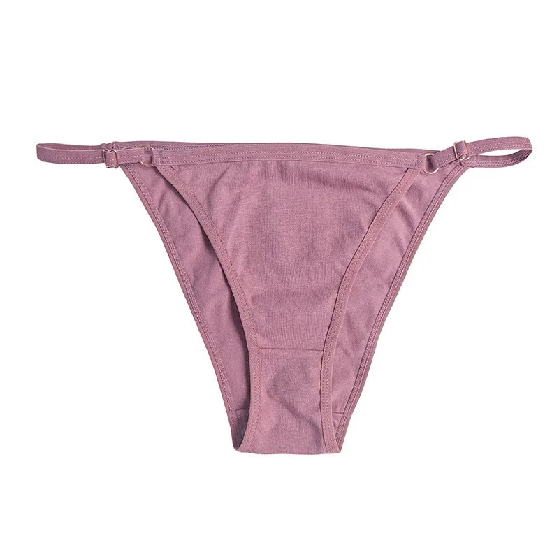 1PC Cotton Briefs Women Brazilian Panties Female Low Rise Underwear Breathable Comfort Intimates Solid Color Sexy Lingerie S-XL