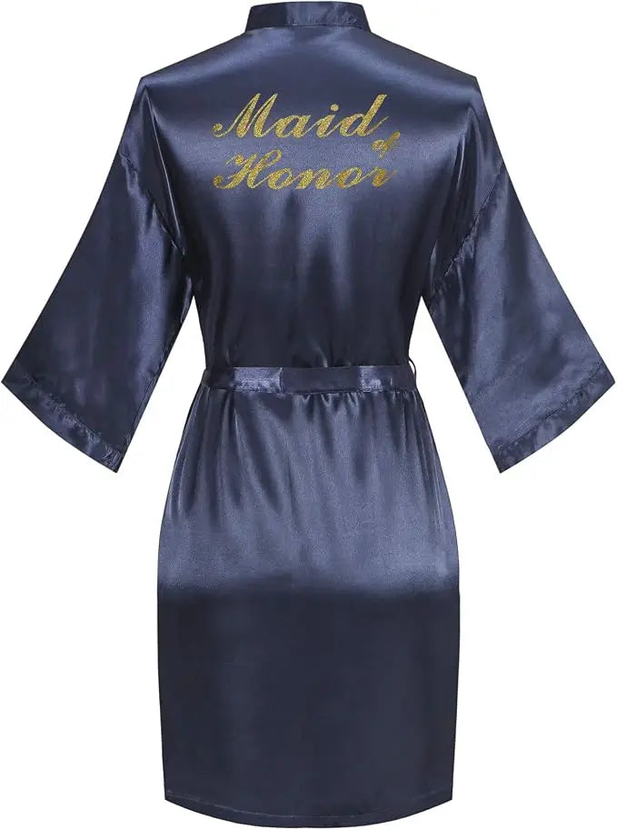 Women Bridal Robe For Bride And Bridesmaid Getting Ready Wedding Party Bathrobe