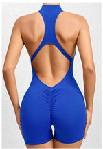 Women Yoga V Backless Jumpsuit Workout Bodysuit Sleeveless Gym Bodycon Sportswear Fitness Yoga Suit One Piece Outfit