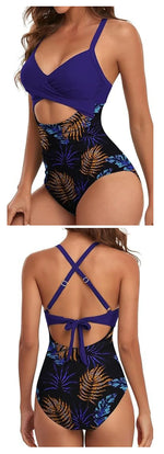 Leopard One Piece Swimsuit 2024 New Halter Push Up Swimwear Women Swimsuit Bathing Suit Beachwear Monokini Female Swimming Suits